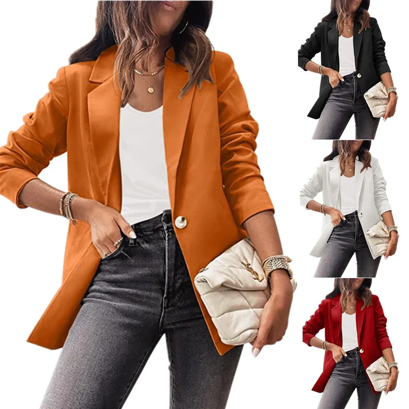 Women's Plain Regular Loose Blazer