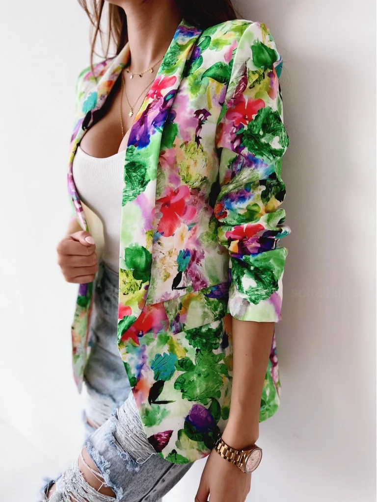 Women's Floral Regular Regular Fit Blazer