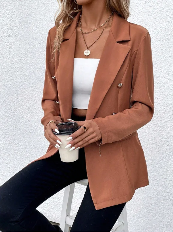 Women's Plain Regular Loose Blazer