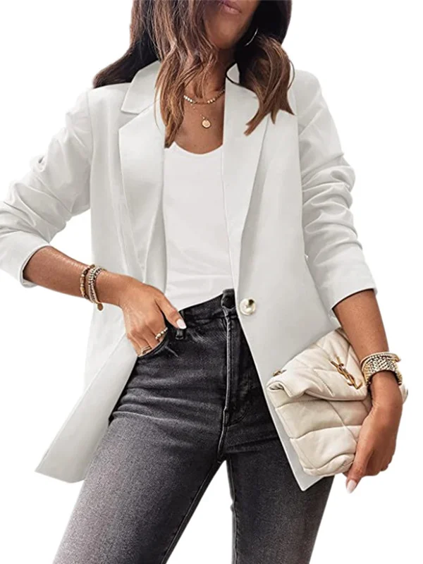 Women's Plain Regular Loose Blazer