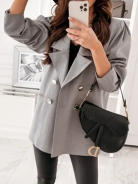 Women's Plain Regular Loose Blazer