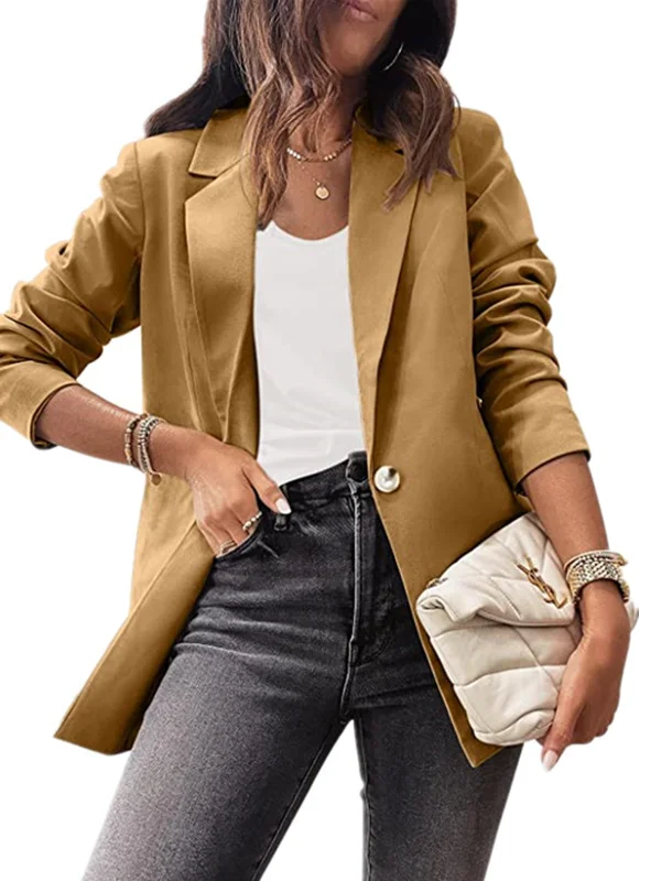 Women's Plain Regular Loose Blazer