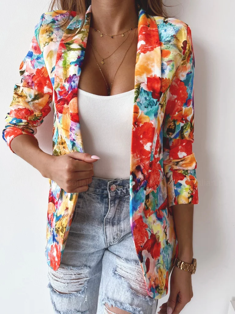 Women's Floral Regular Regular Fit Blazer