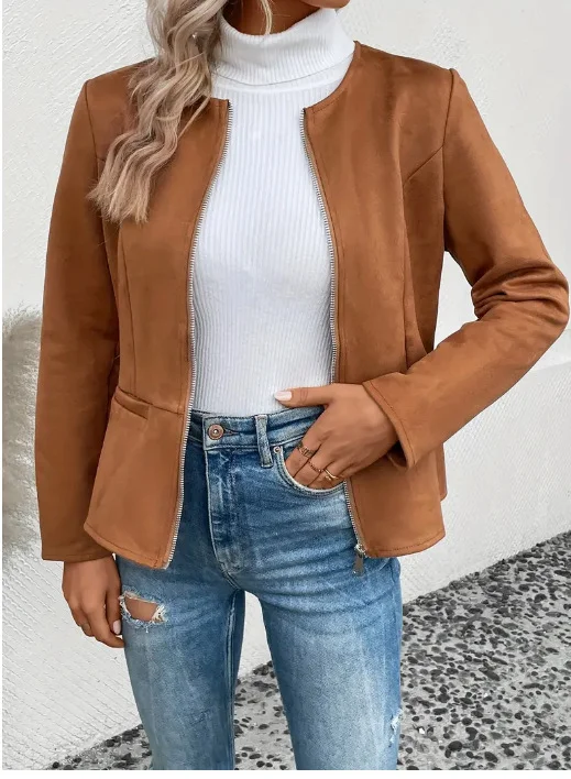 Women's Plain Regular Loose Jacket