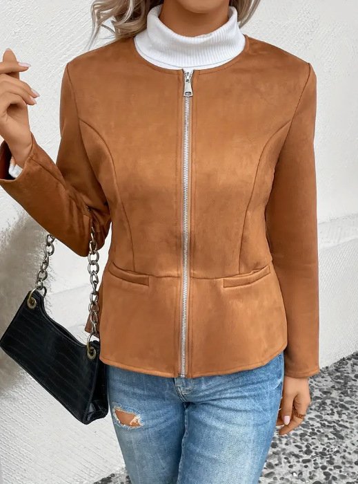 Women's Plain Regular Loose Jacket