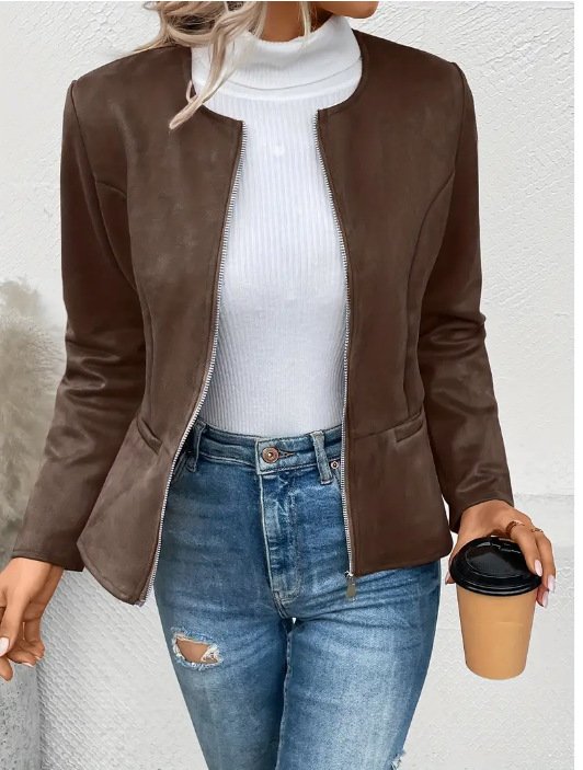 Women's Plain Regular Loose Jacket