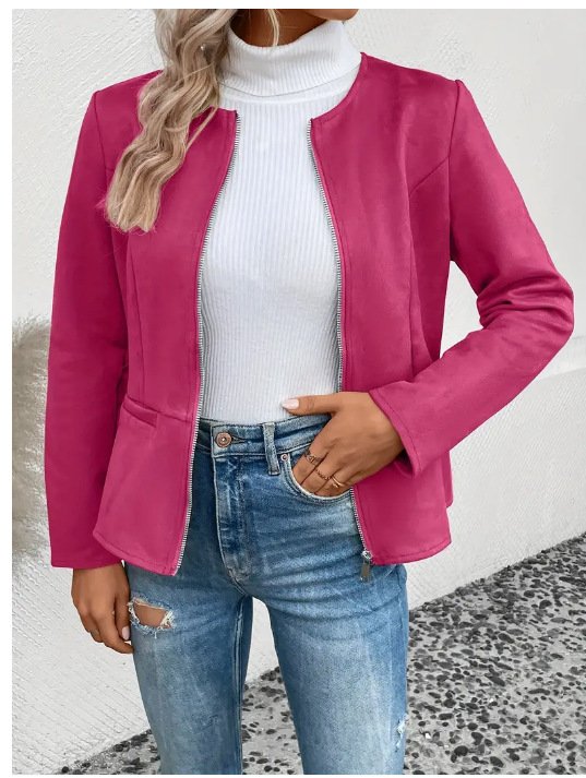 Women's Plain Regular Loose Jacket