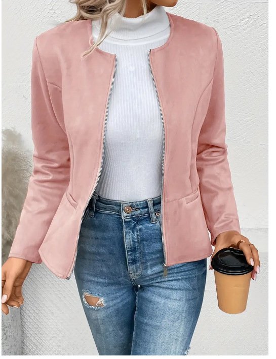 Women's Plain Regular Loose Jacket