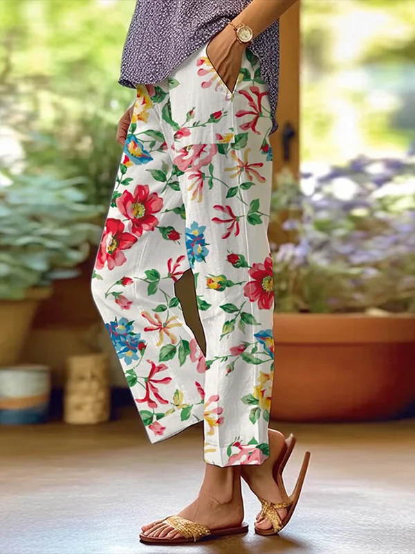 Casual Floral Long Pant