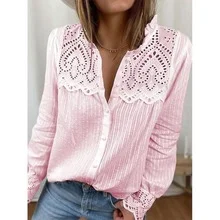 Long Sleeve Plain Regular Loose Shirt For Women