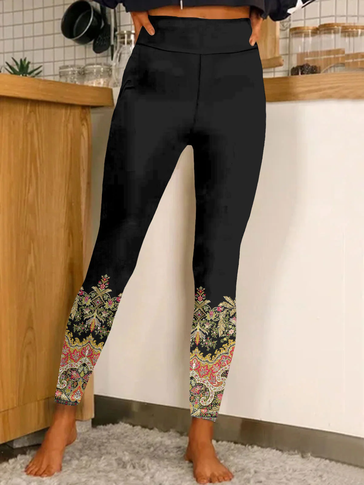 Casual Ethnic Long Leggings