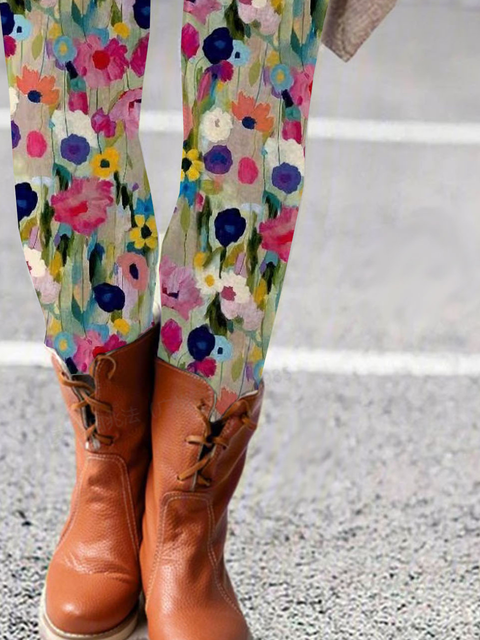 Casual Floral Long Leggings