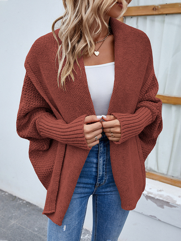 Women Wool/Knitting Plain Long Sleeve Comfy Casual Cardigan