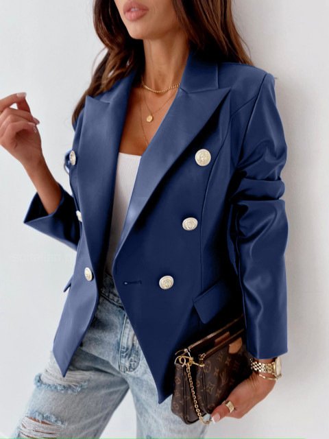 Women's Plain Regular Loose Blazer