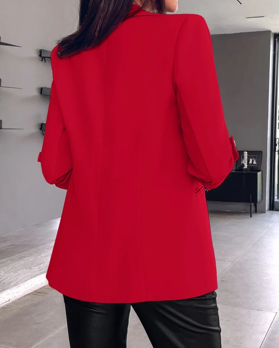 Women's Plain Regular Loose Blazer