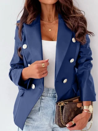 Women's Plain Regular Loose Blazer