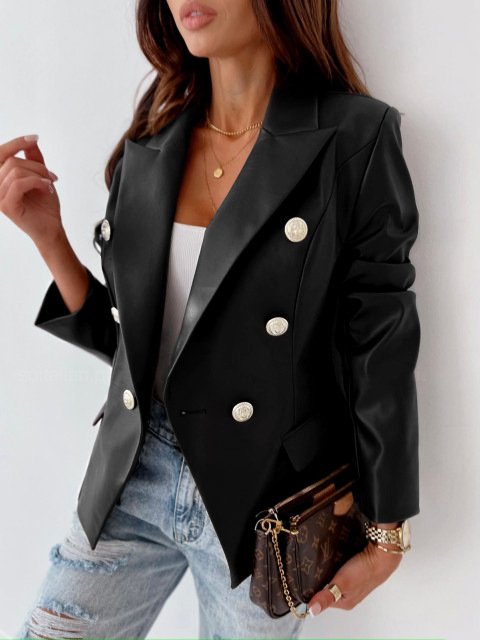 Women's Plain Regular Loose Blazer