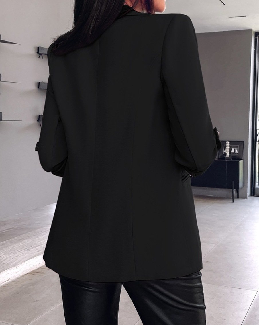 Women's Plain Regular Loose Blazer