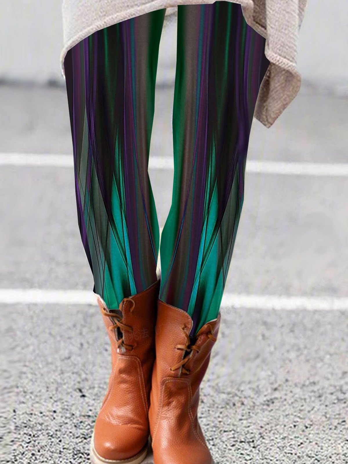 Casual Abstract Long Leggings