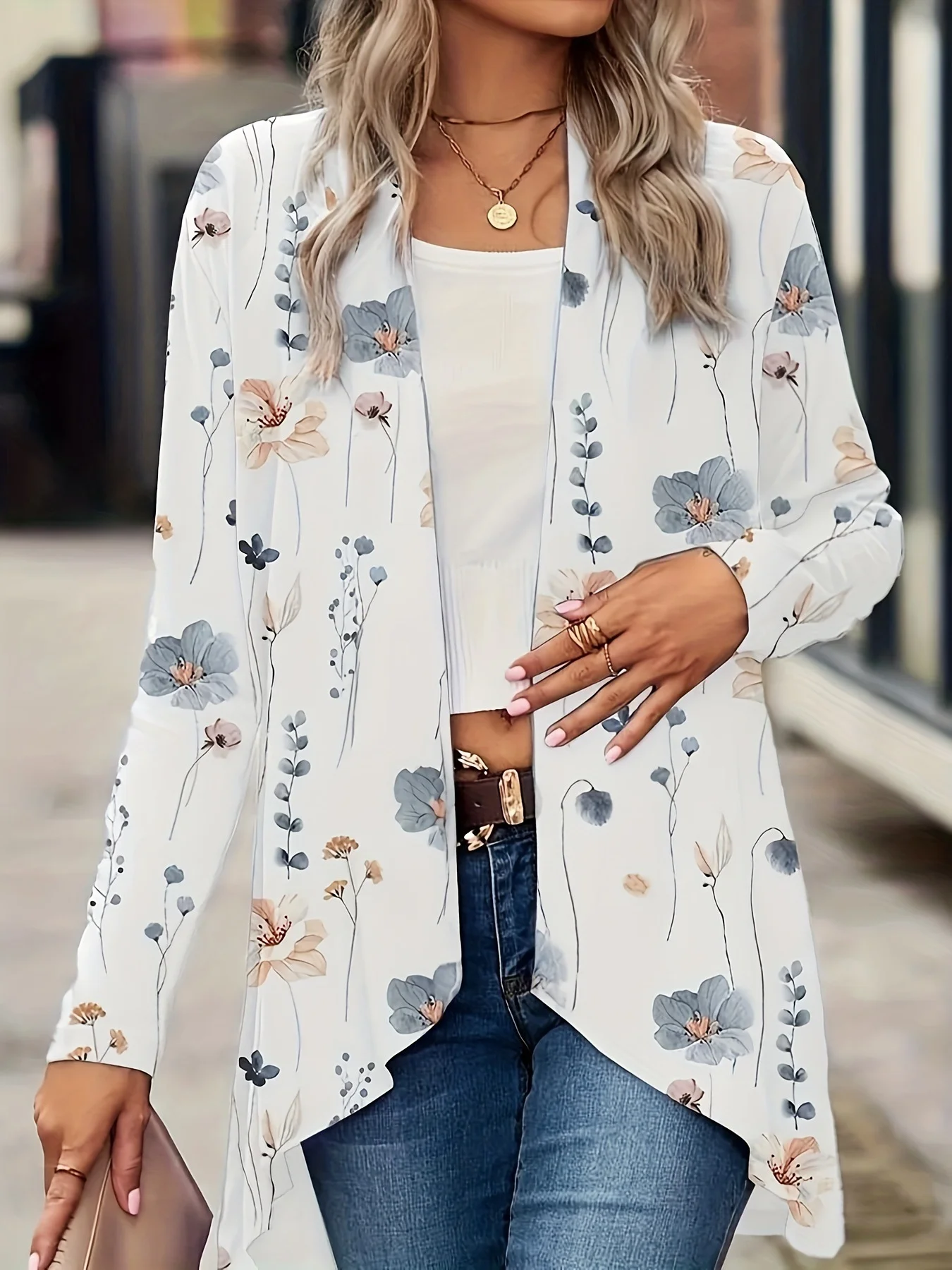 Women's Striped Regular Loose Jacket