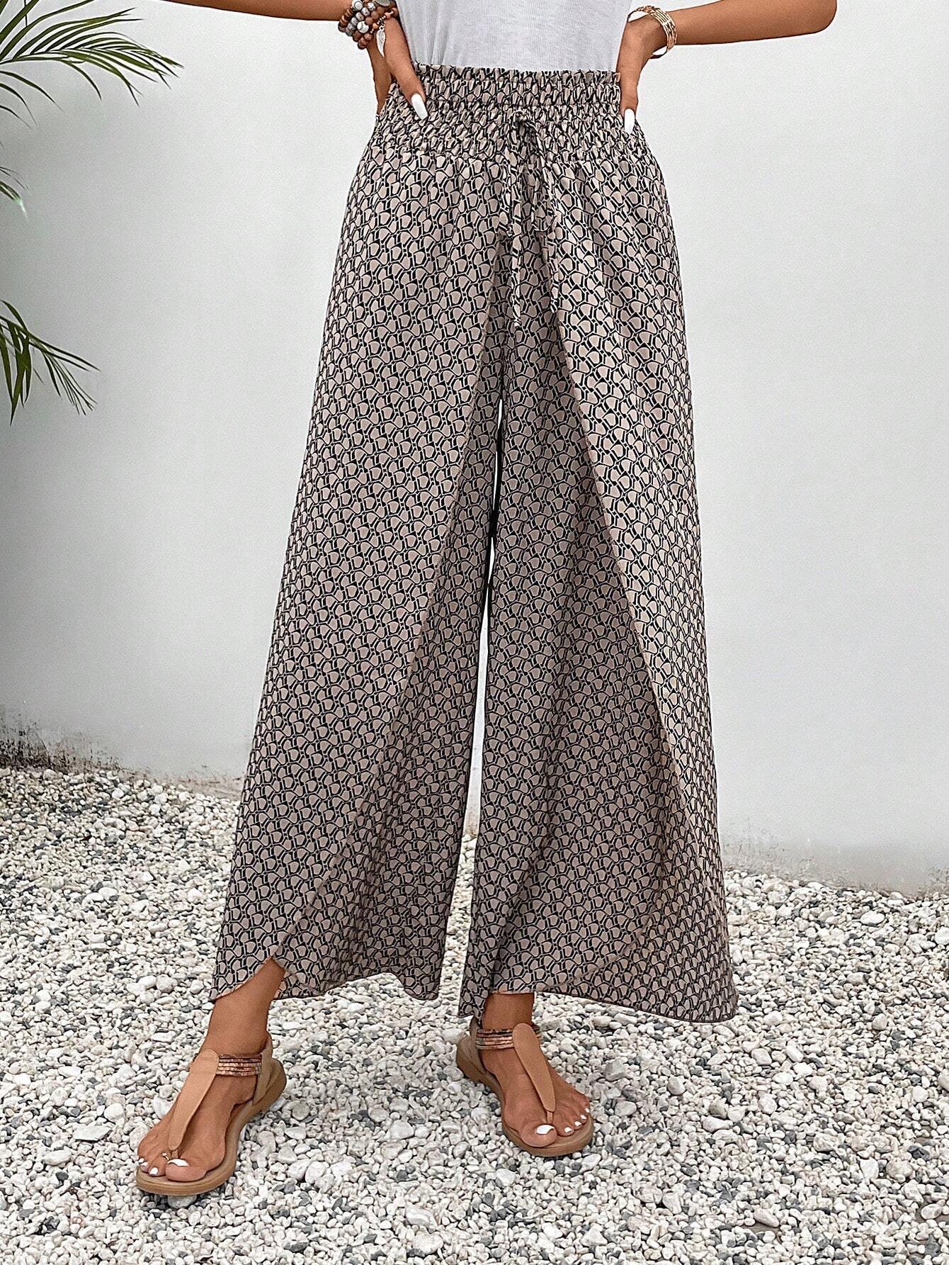 Casual Geometric Long Pant