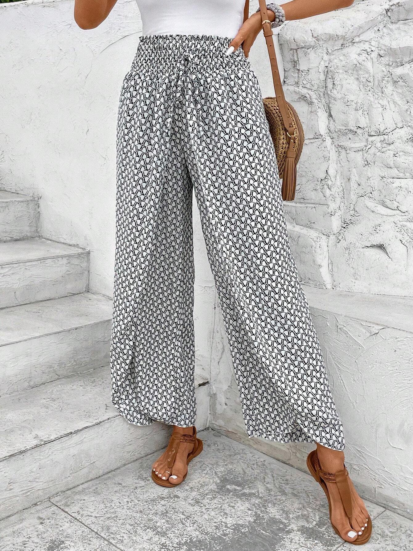 Casual Geometric Long Pant