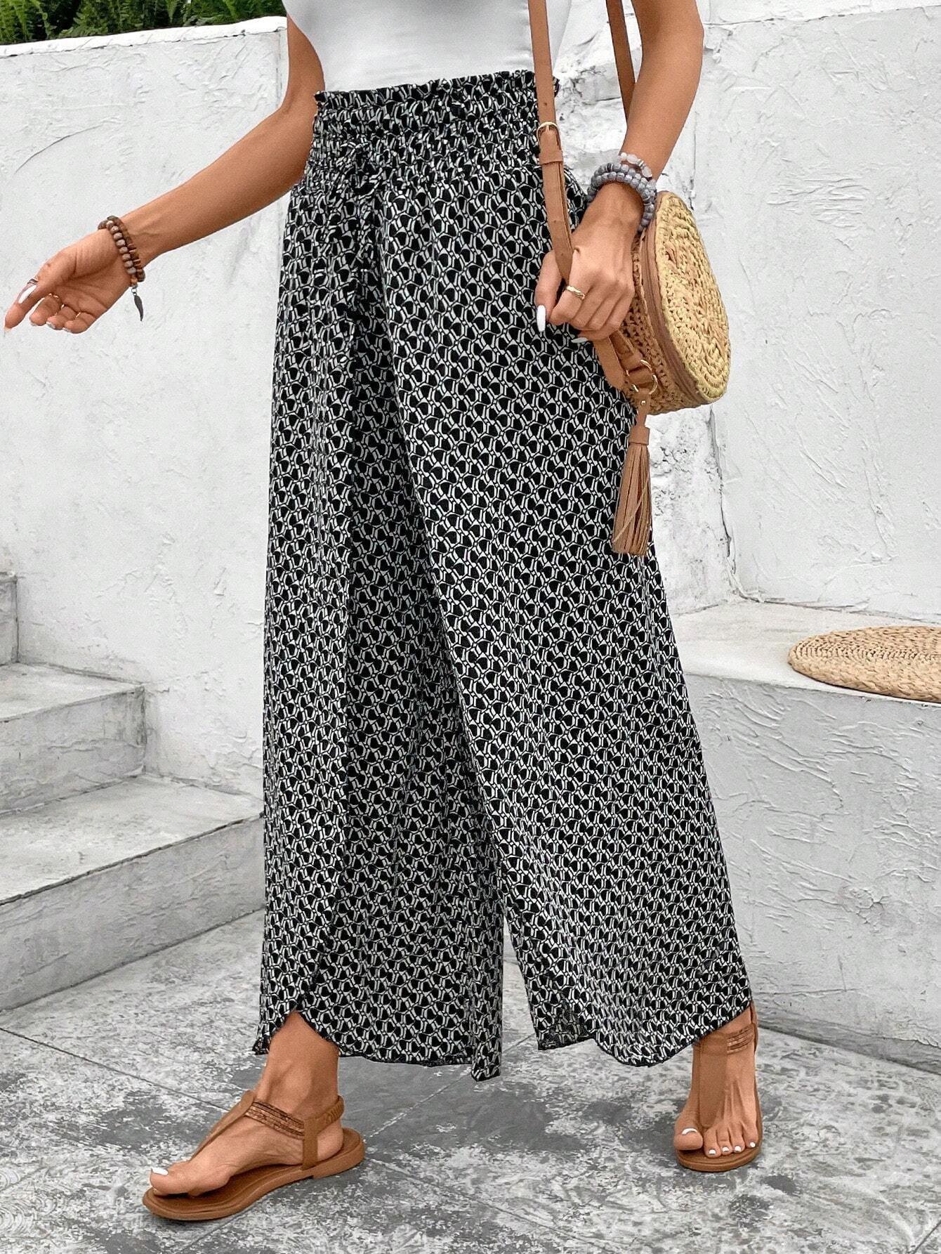 Casual Geometric Long Pant