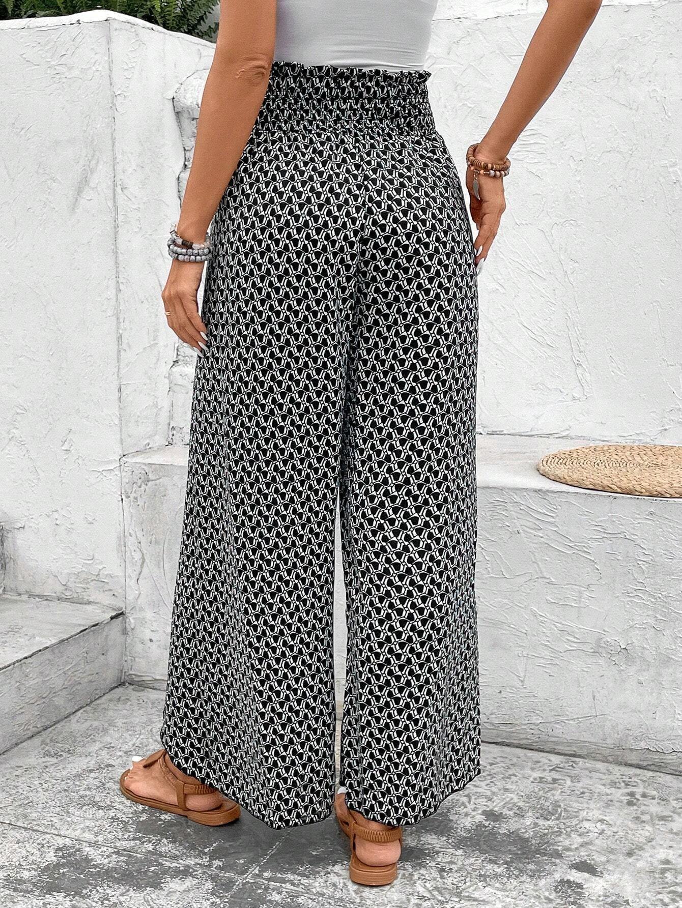 Casual Geometric Long Pant