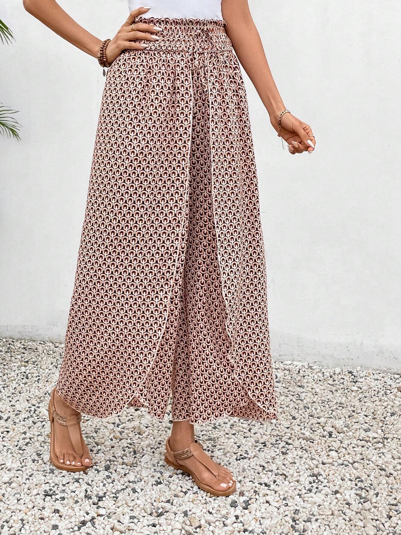 Casual Geometric Long Pant