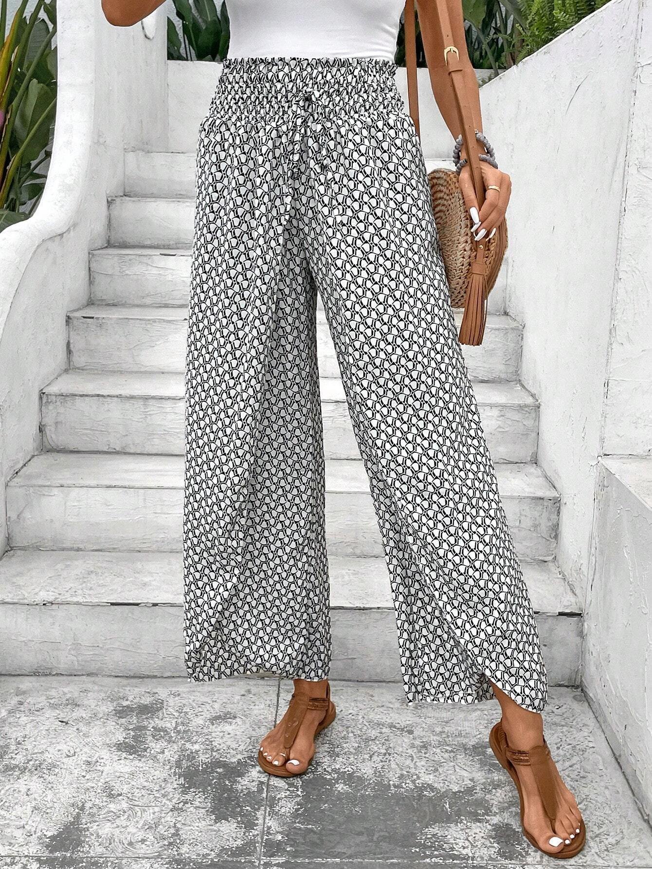 Casual Geometric Long Pant