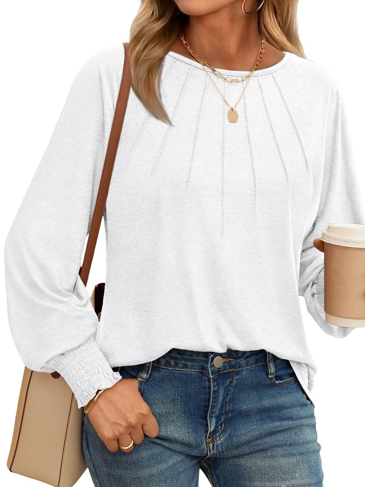 Casual Plain Crew Neck Long Sleeve T-shirt