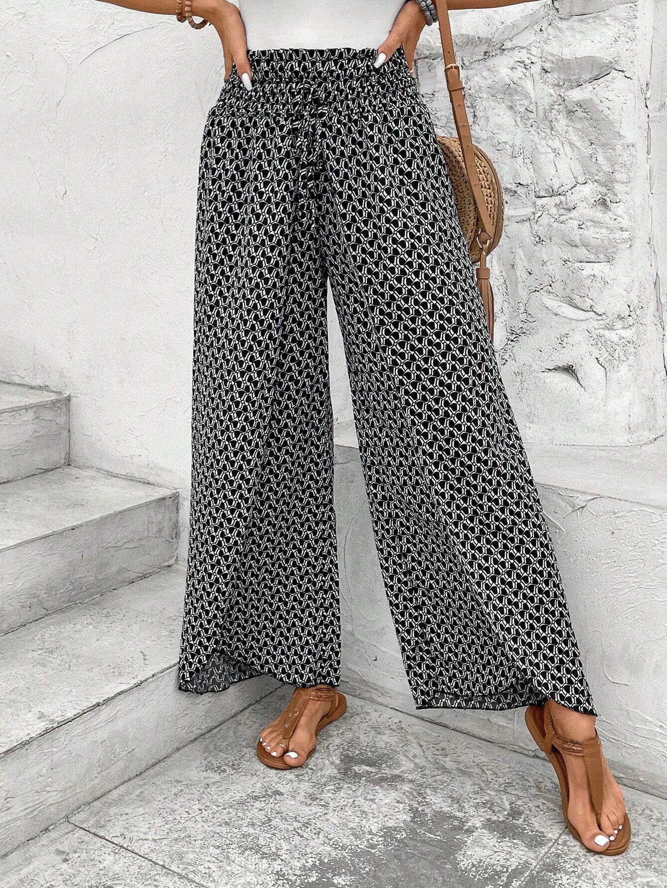 Casual Geometric Long Pant