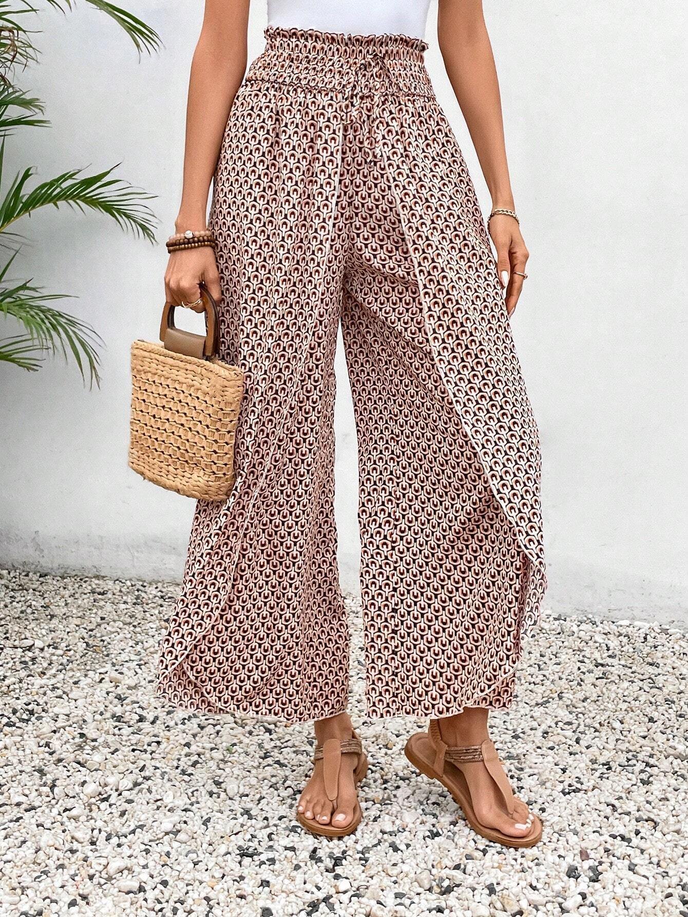 Casual Geometric Long Pant