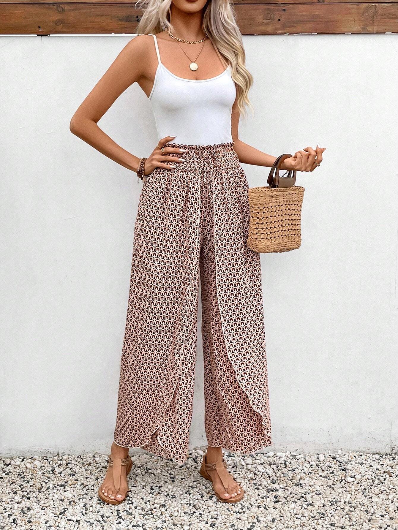 Casual Geometric Long Pant