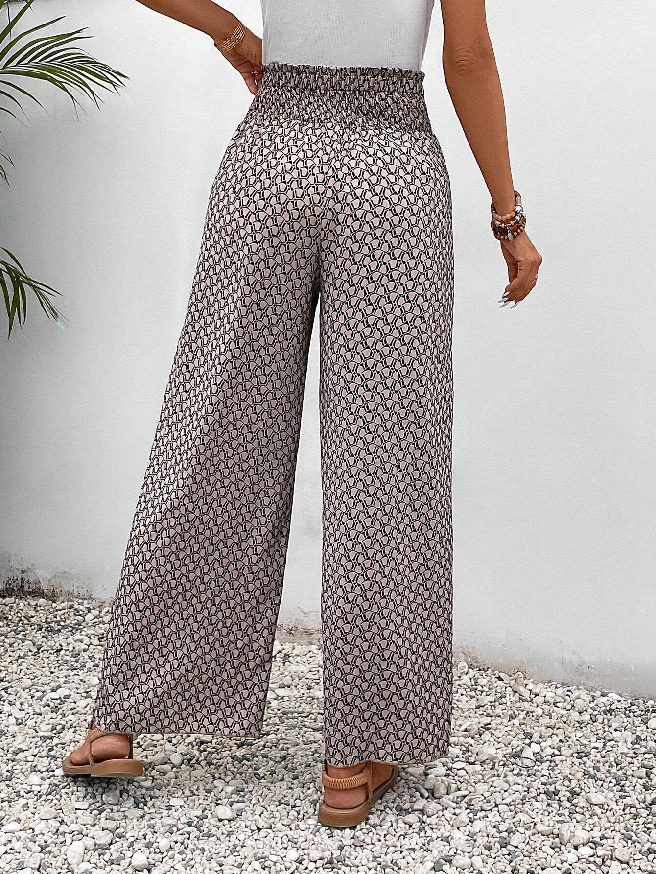 Casual Geometric Long Pant