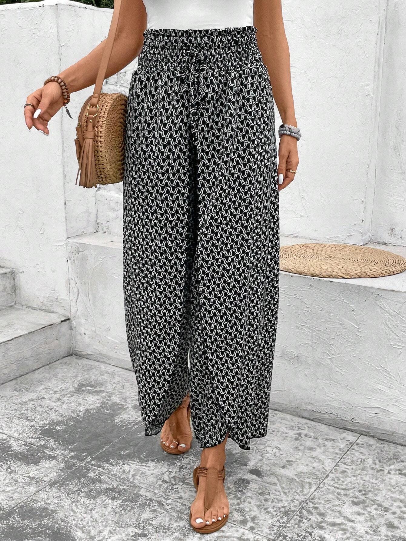 Casual Geometric Long Pant