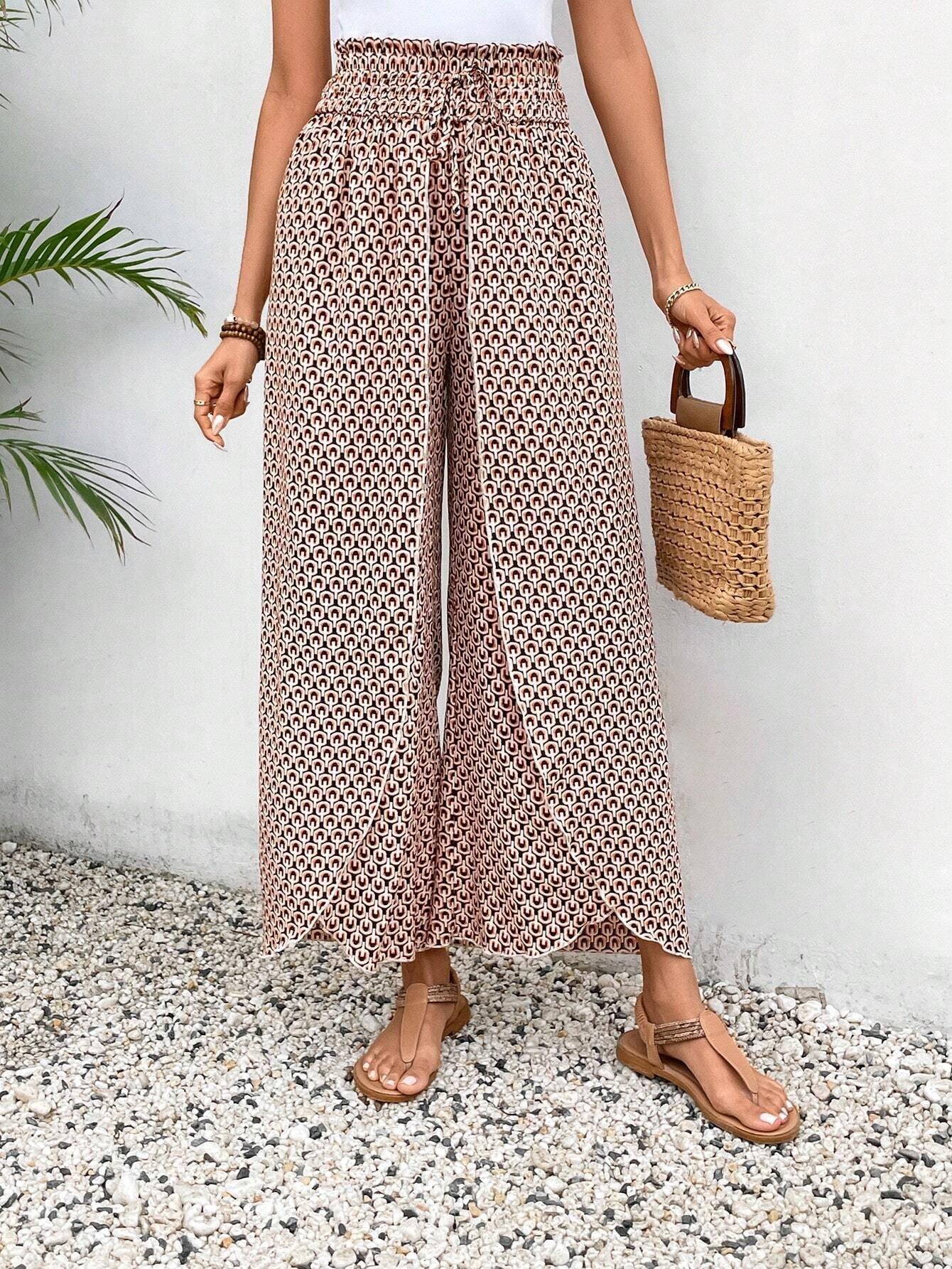 Casual Geometric Long Pant