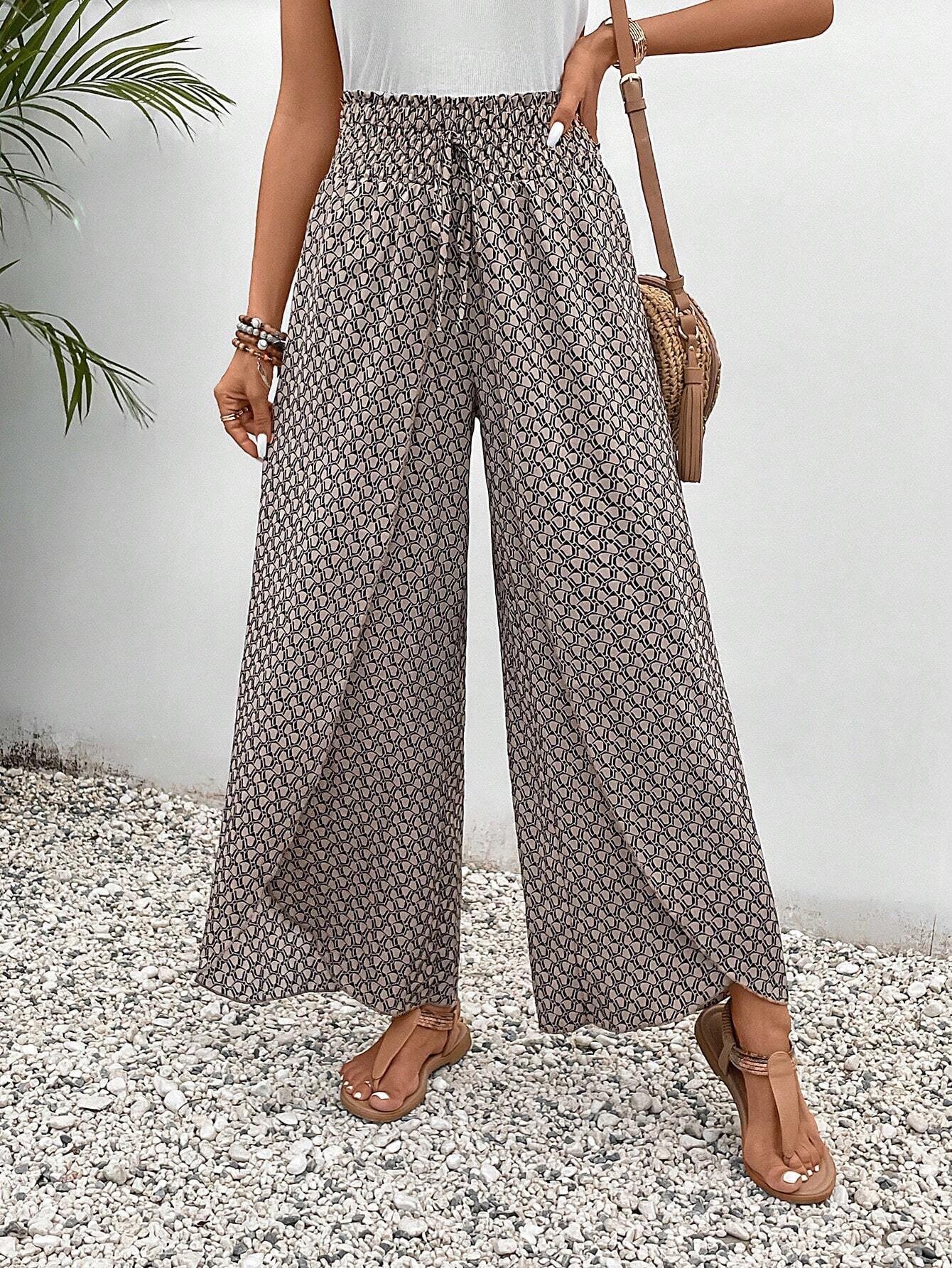 Casual Geometric Long Pant