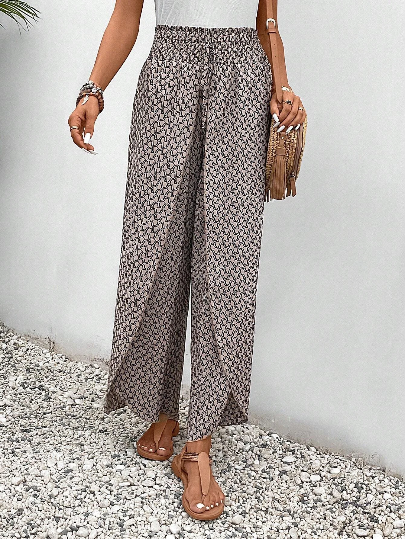 Casual Geometric Long Pant