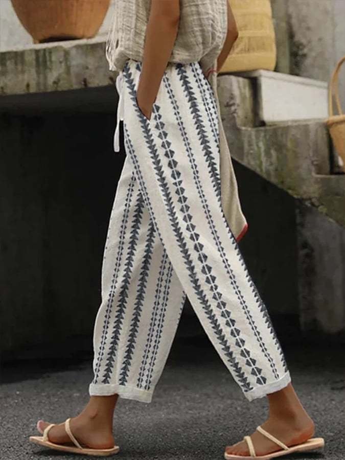 Casual Striped Long Pant