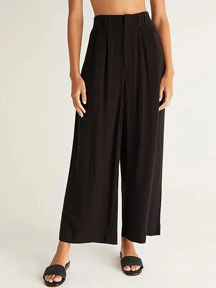 Casual Cotton And Linen Plain Loose Ankle Pants