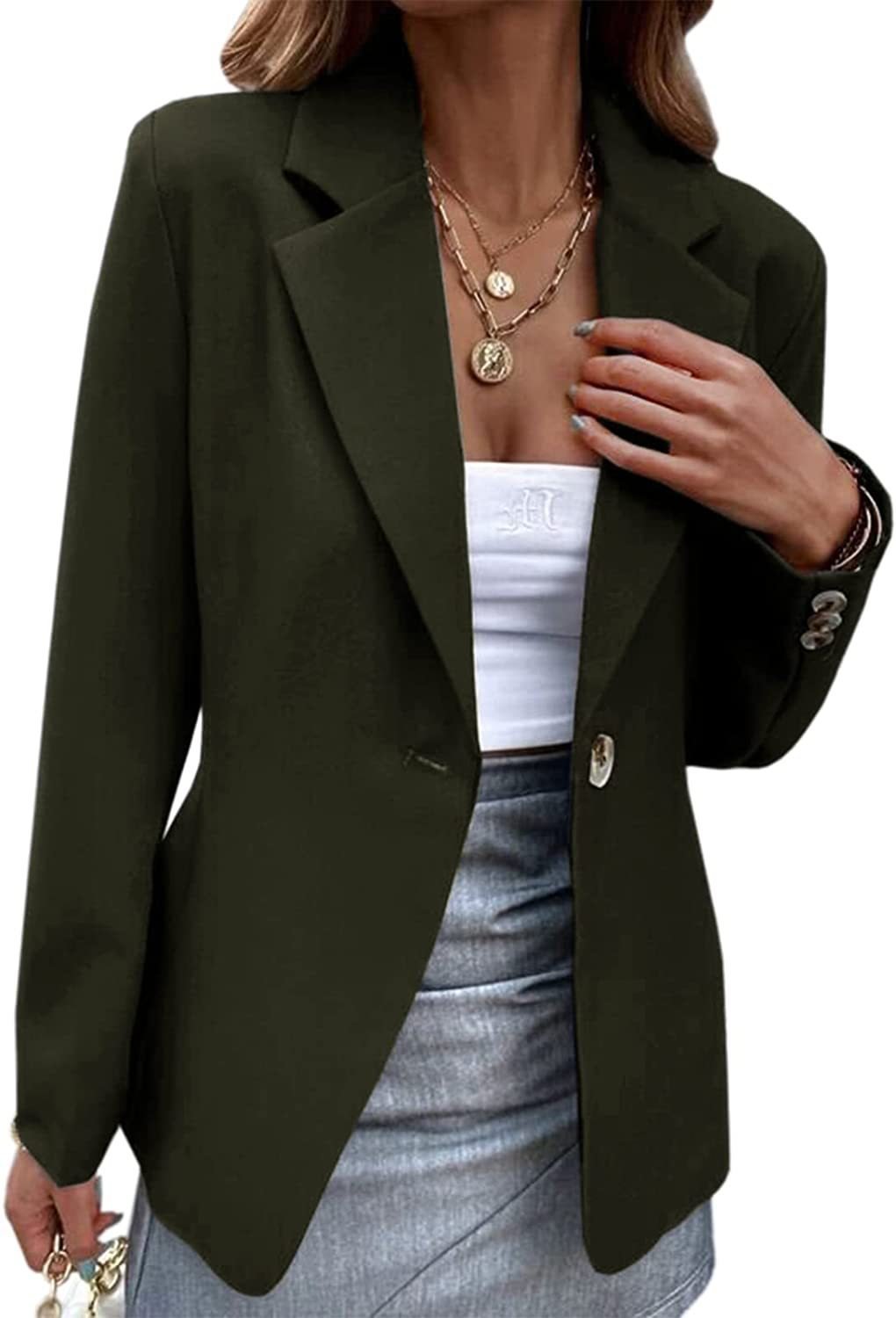 Women's Plain Regular Loose Blazer