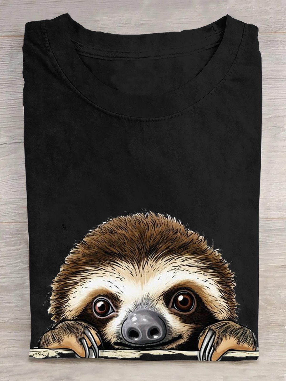 Casual Animal Crew Neck Short Sleeve T-shirt