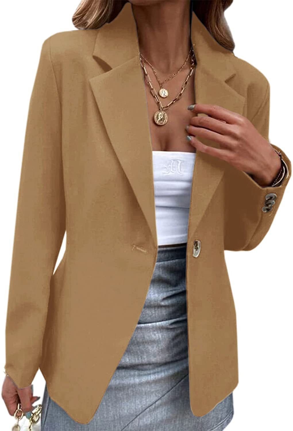 Women's Plain Regular Loose Blazer