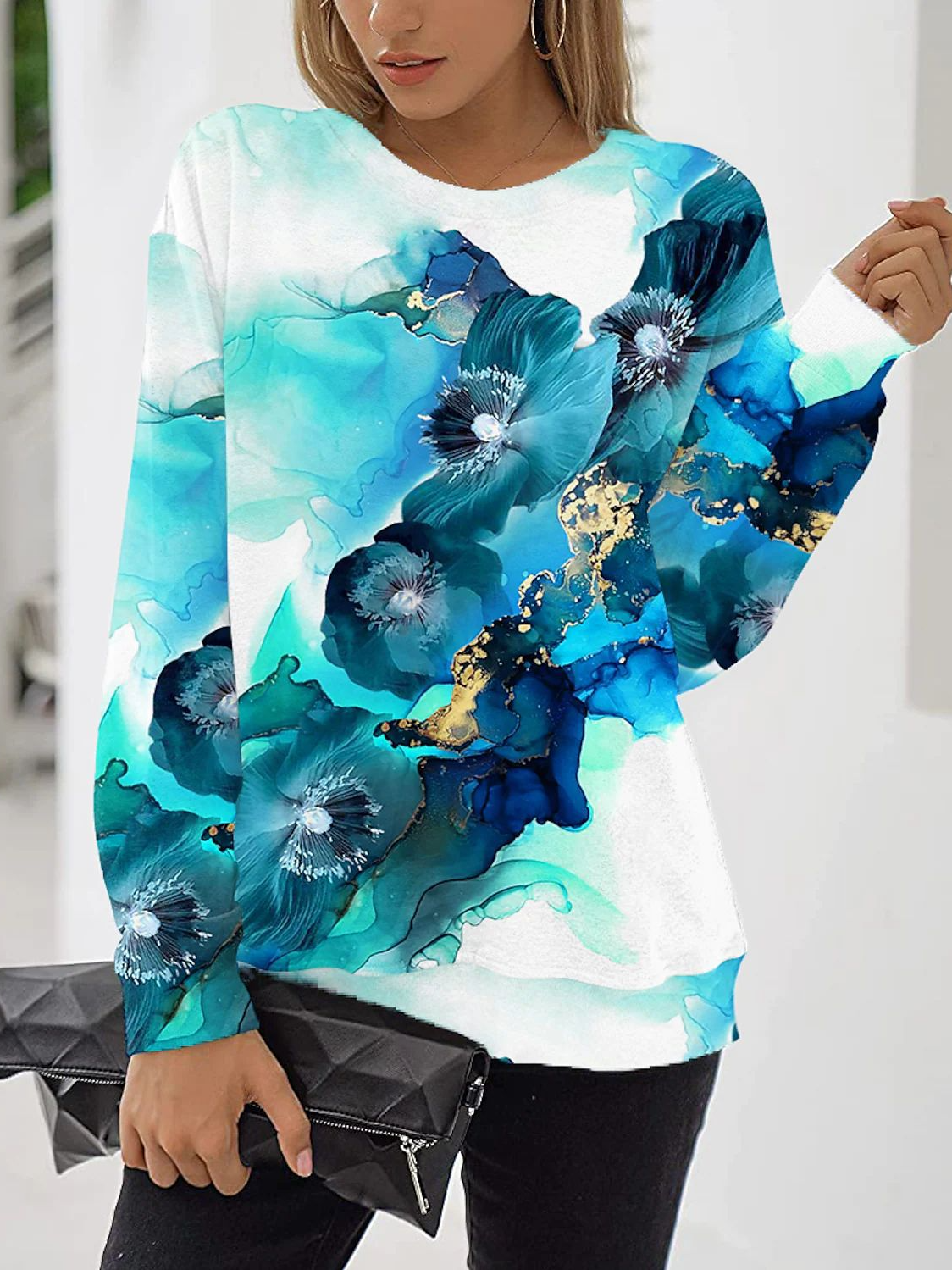 Casual Hoodie Abstract Sweatshirt Zipper