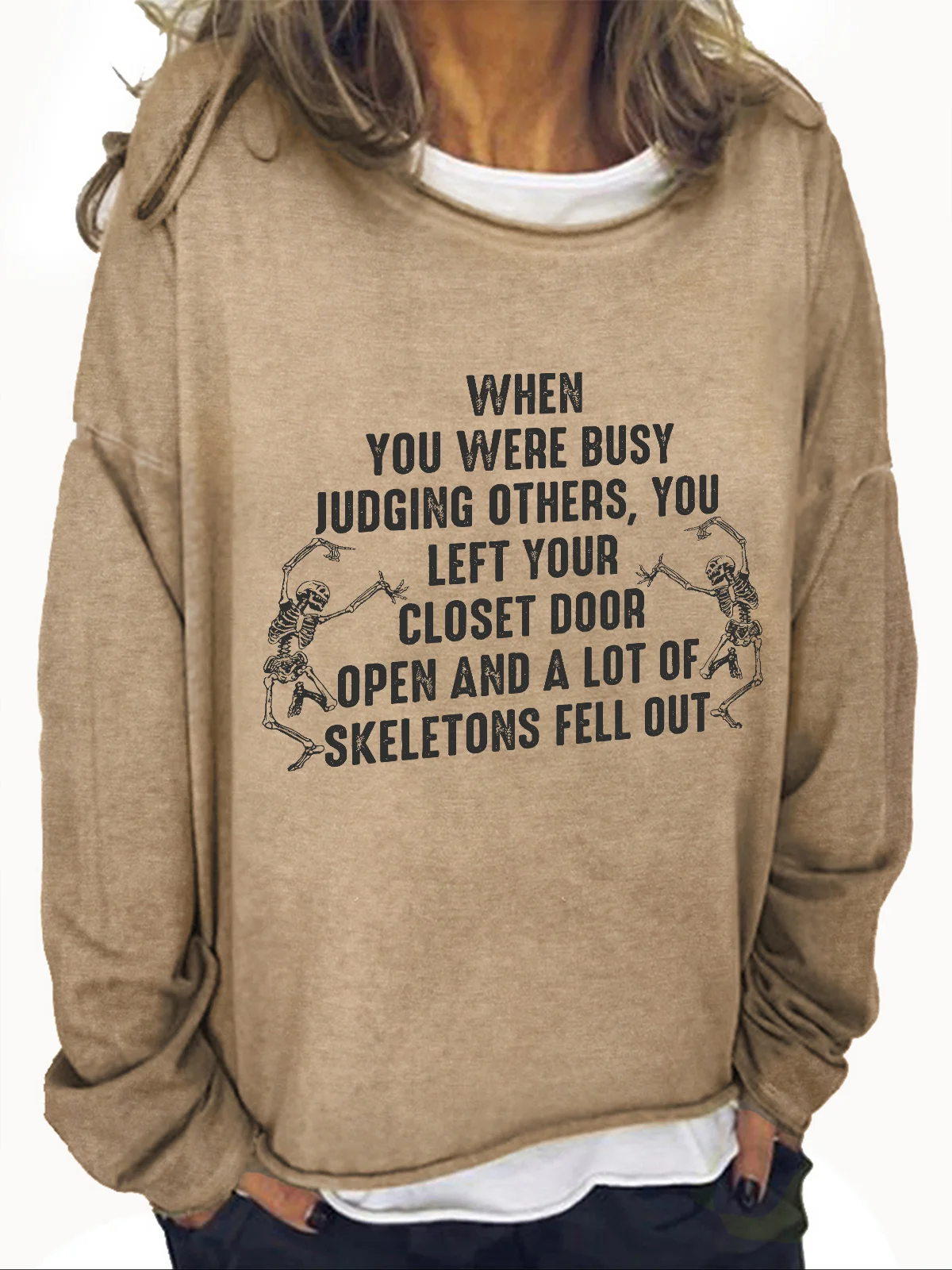 Casual Crew Neck Halloween Sweatshirt