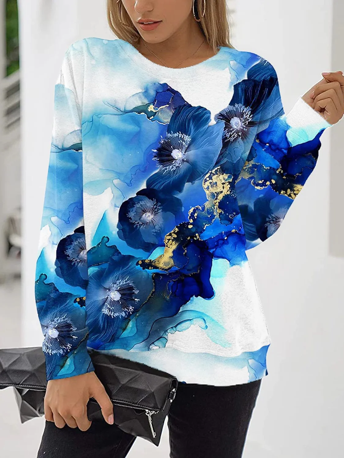 Casual Hoodie Abstract Sweatshirt Zipper