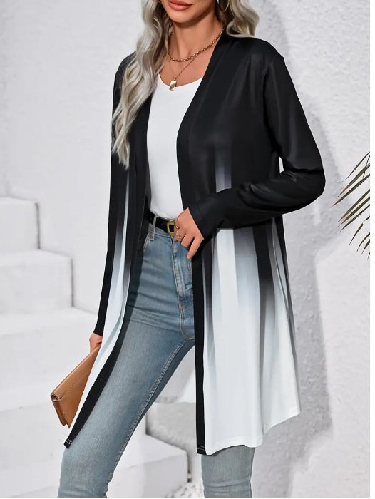 Women's Ombre Regular Loose Jacket