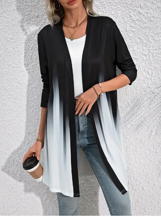 Women's Ombre Regular Loose Jacket