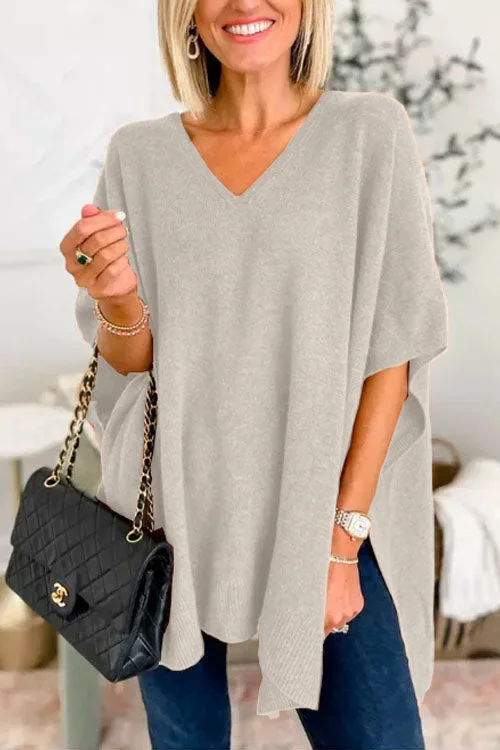 Women Wool/Knitting Plain Short Sleeve Comfy Casual Sweater